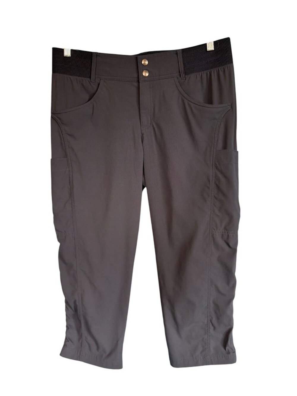 NWT Title Nine Women Gray Clamber Capri Hiking Nylon Pants 12 MSRP$109 - Picture 2 of 16